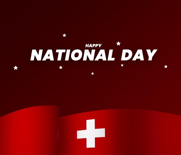PSD szwajcaria element projektu flagi narodowy dzień niepodległości baner wstążka psd