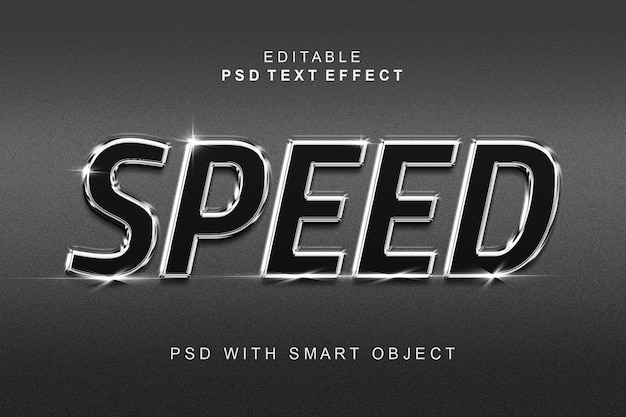 PSD szybkość efektu tekstowego 3d