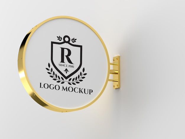 Szyld Logo Mocku Renderowanie 3d