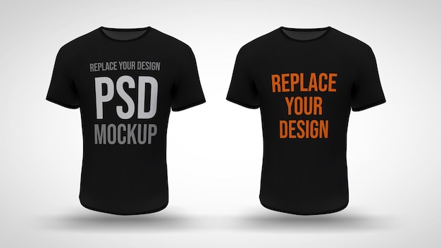 PSD t-shirt 3d-rendering mockup ontwerp