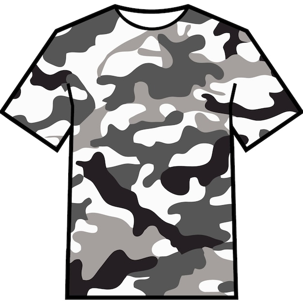 PSD t shirt design with pattern camouflage