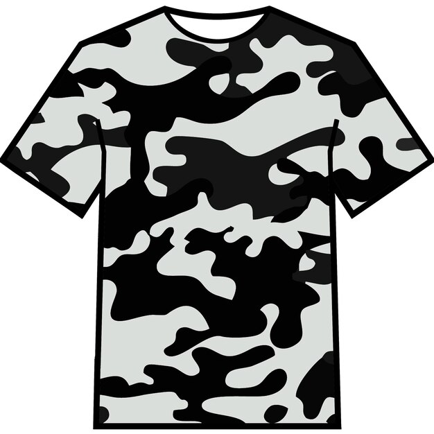 PSD t shirt design with pattern camouflage