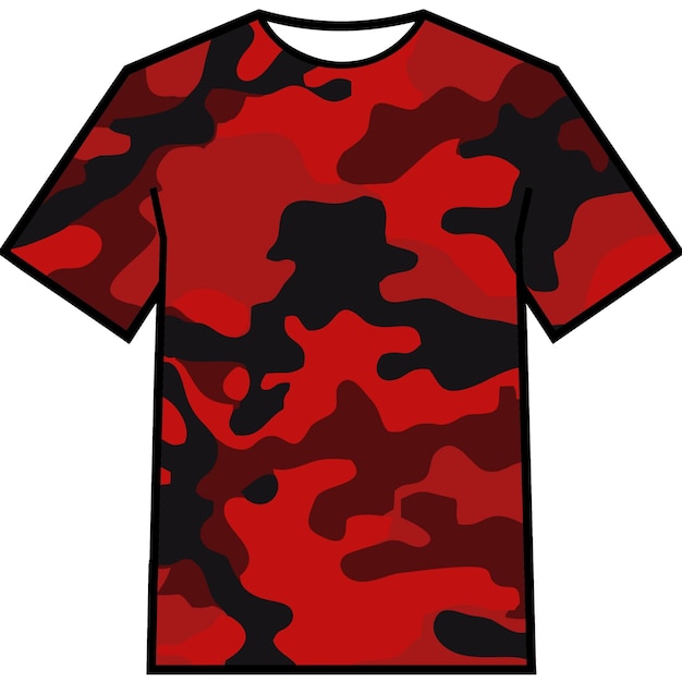 PSD t shirt design with pattern camouflage