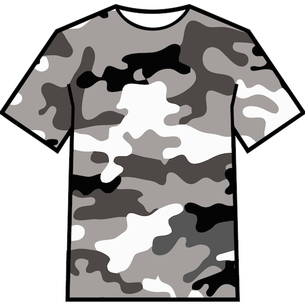PSD t shirt design with pattern camouflage