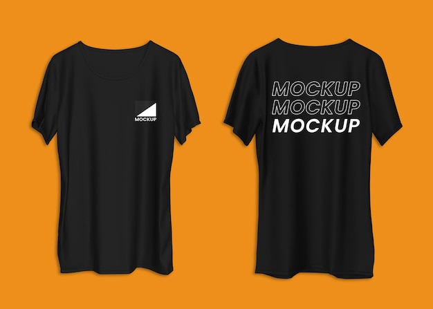 PSD t-shirt front and back view mockup