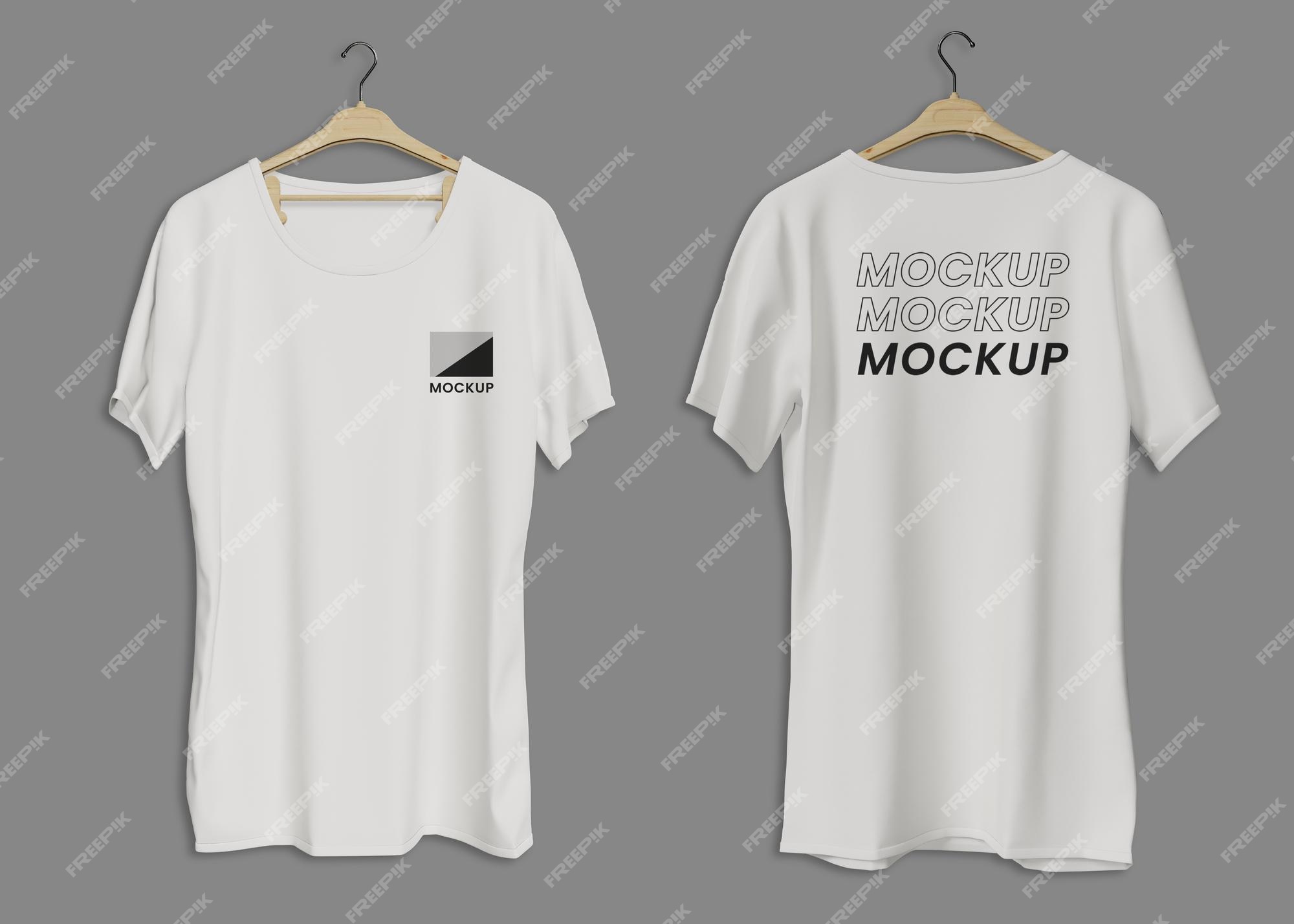 Premium PSD | T-shirt front and back view mockup