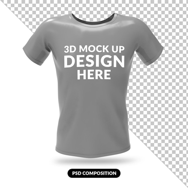 PSD t-shirt geïsoleerd 3d-rendering premium psd