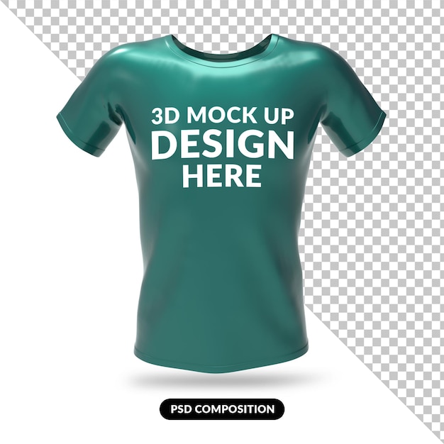 PSD t-shirt isolato rendering 3d premium psd