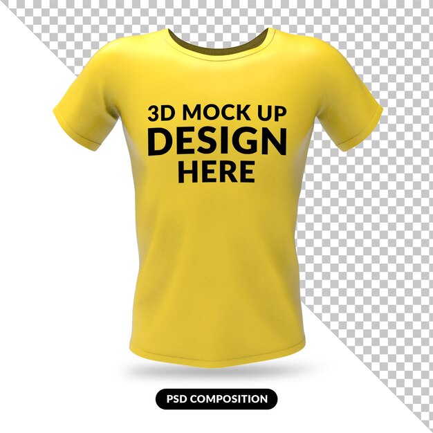 T-shirt isolato rendering 3d premium psd