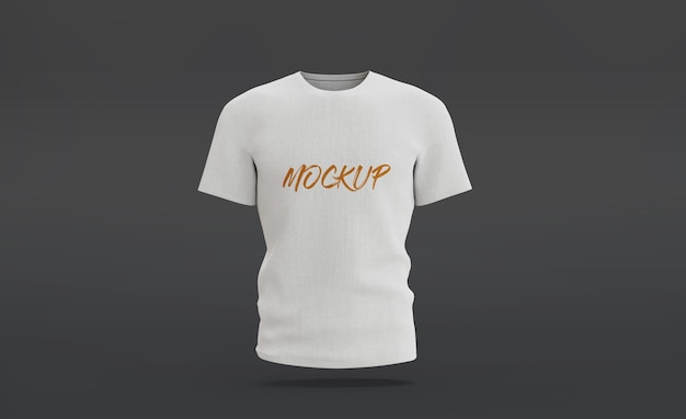 T-shirt met vooraanzicht mockup ontwerp geïsoleerd render