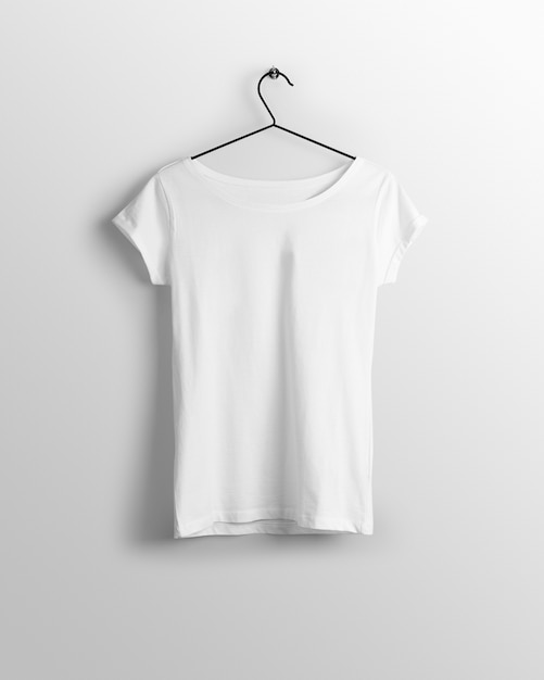 T-shirt met wijde hals