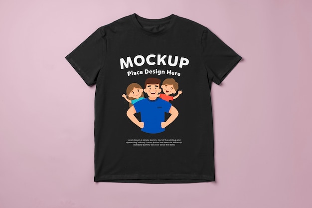 PSD Дизайн макета футболки для семьи