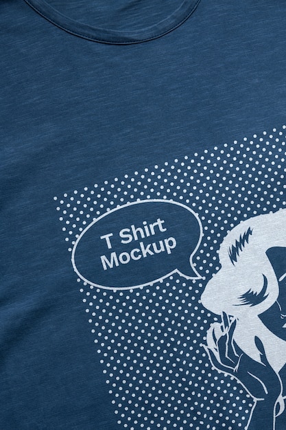 T-shirt mock-up met pointillisme effect