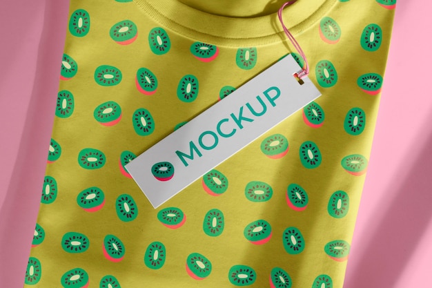 T-shirt mock-up with tag