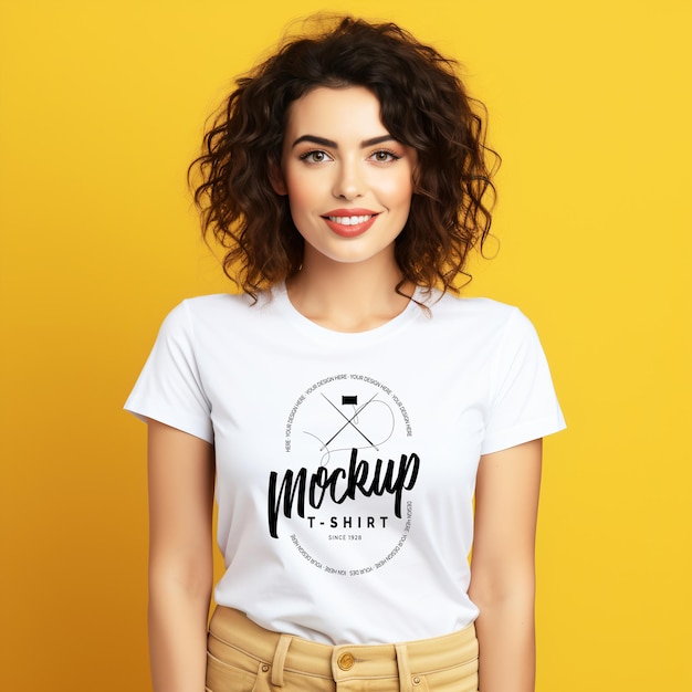 T-shirt mockup design psd per il marchio