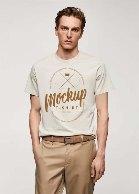 T-shirt mockup design psd gratis voor branding