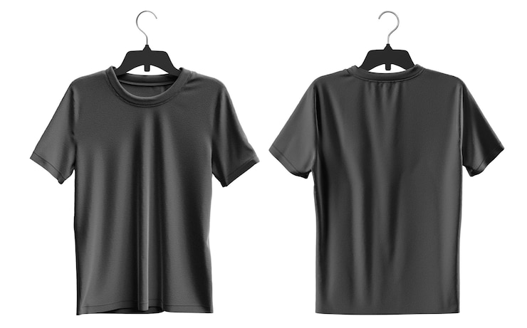 PSD t-shirt mockup hangende realistische sjabloon