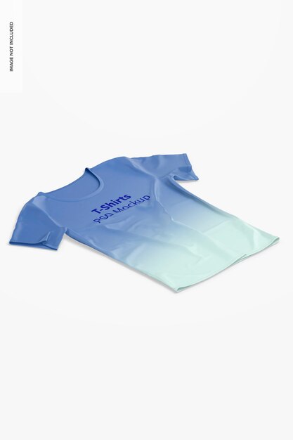 t-shirt mockup, isometric right view