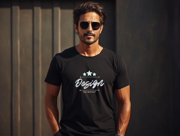 T-shirt mockup ontwerp psd-sjabloon