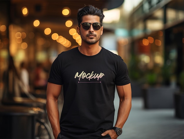 T-shirt mockup ontwerp psd-sjabloon