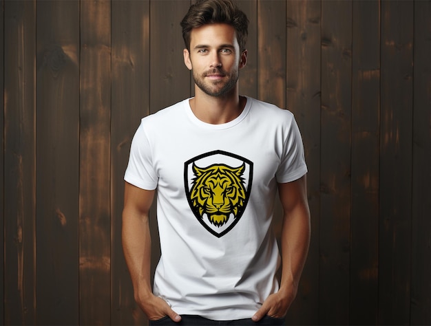 T-shirt mockup ontwerp psd-sjabloon