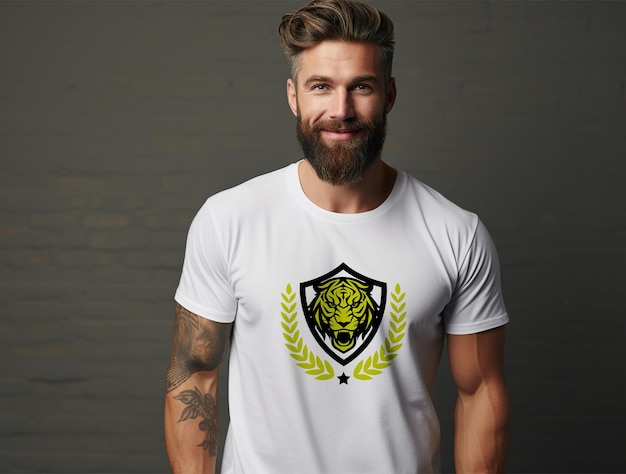 T-shirt mockup ontwerp psd-sjabloon