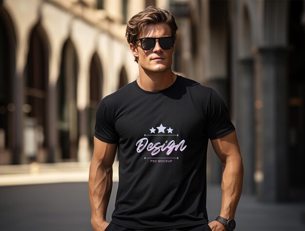 PSD t-shirt mockup psd-sjabloon