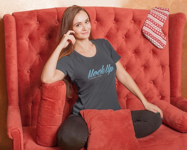 T-shirt mockup sjabloon