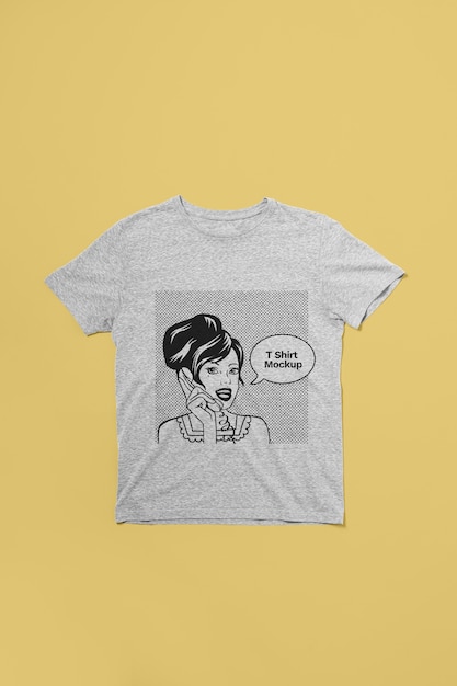 T-shirt mockup with pointillism effect
