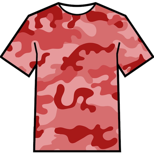 T-shirtontwerp met camouflagepatroon