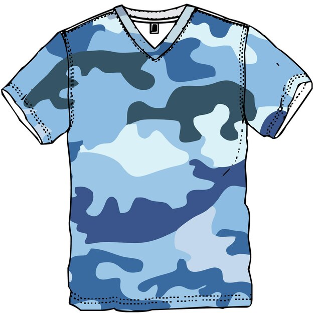 PSD t-shirtontwerp met camouflagepatroon