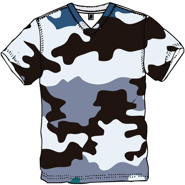 T-shirtontwerp met camouflagepatroon