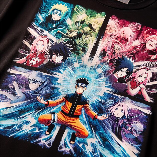 PSD t-shirtontwerp voor anime