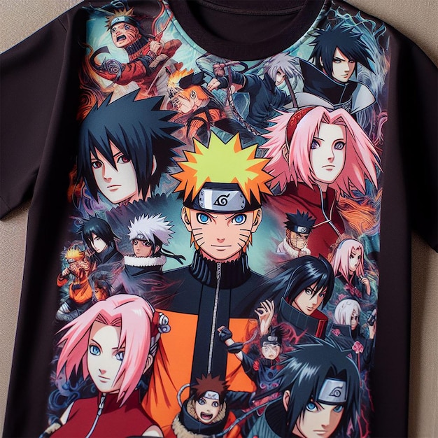 PSD t-shirtontwerp voor anime