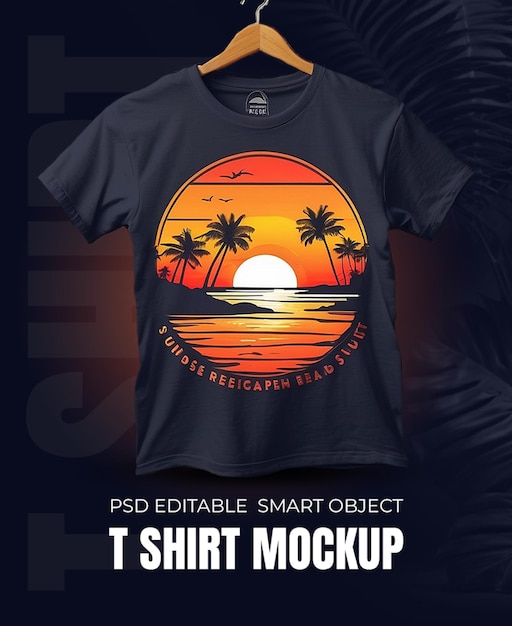 T-shirts mockup psd in zwart