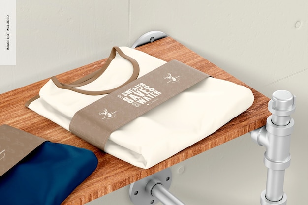 T Shirts with Label Mockup