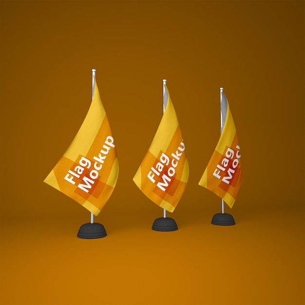 Table flag mock up with editable background