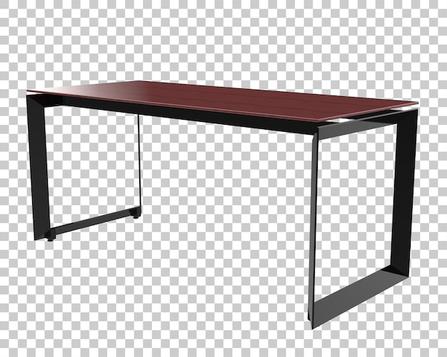 PSD table isolated on transparent background 3d rendering illustration