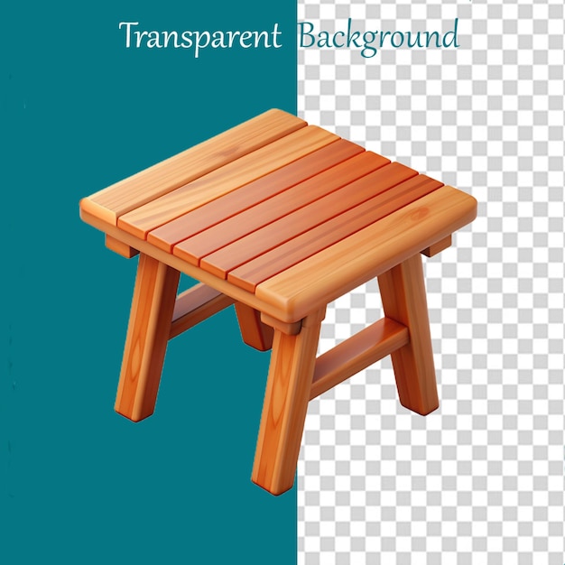 PSD table isolated on transparent background