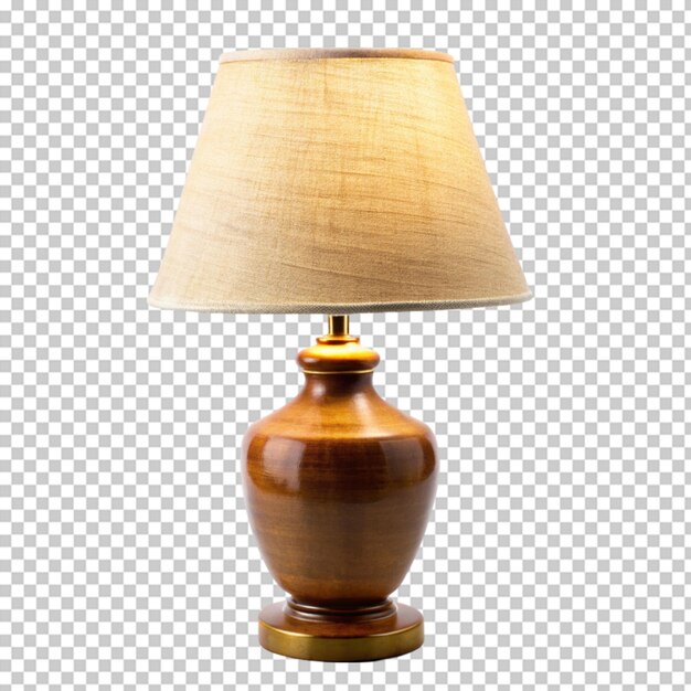 PSD table lamp isolated on transparent background