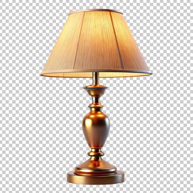 PSD table lamp isolated on transparent background