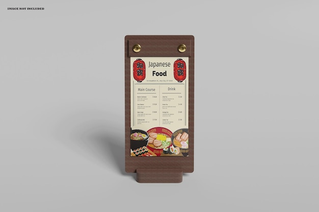 PSD table menu mockup