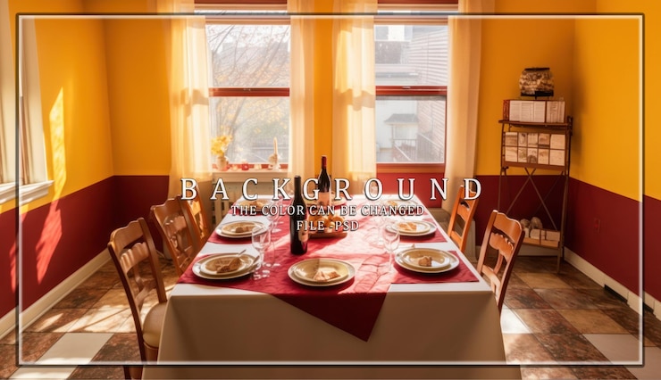 PSD table setting for a festive dinner party