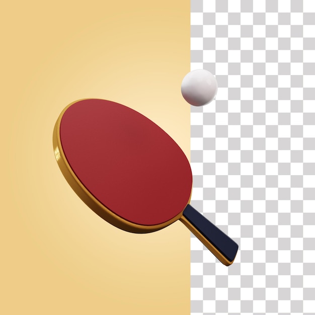 Table tennis racket 3d illustration