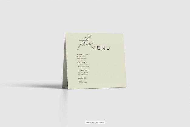 PSD table tent card mockup