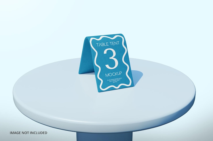 PSD table tent mockup