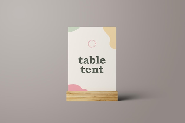 PSD table tent mockup