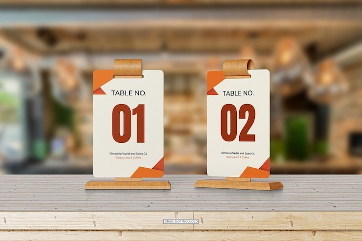 PSD table tent mockup