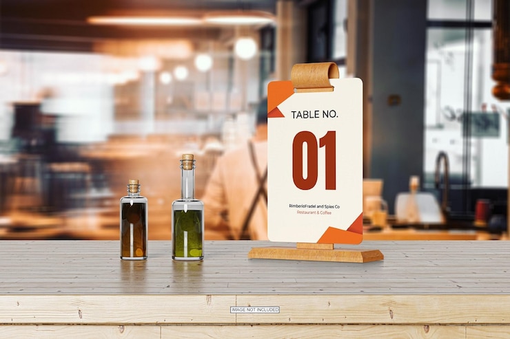 PSD table tent mockup