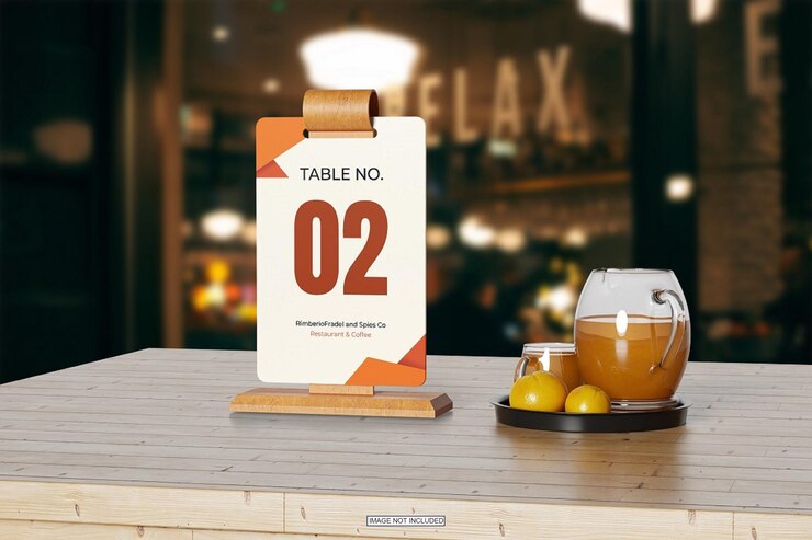 PSD table tent mockup